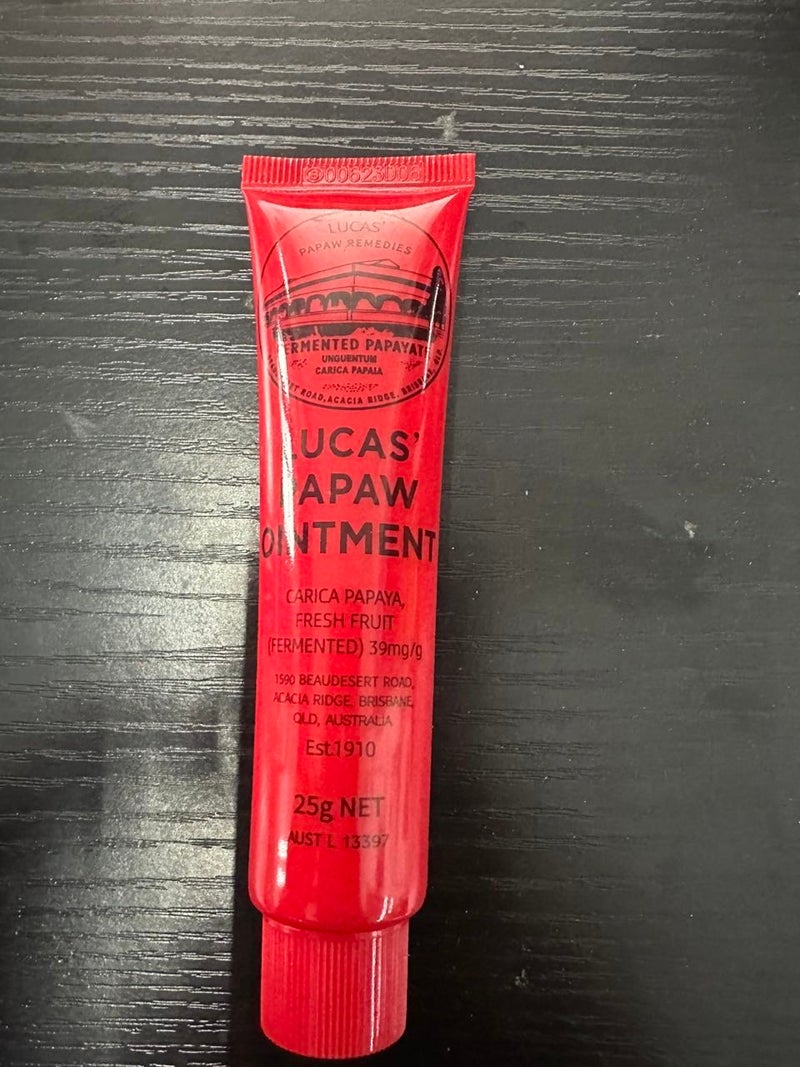 Australian Natural Papaya Ointment 25g: Lip Balm, Moisturizing, Hydrating, Multi-purpose Balm for Cuts, Sunburn, and Burns